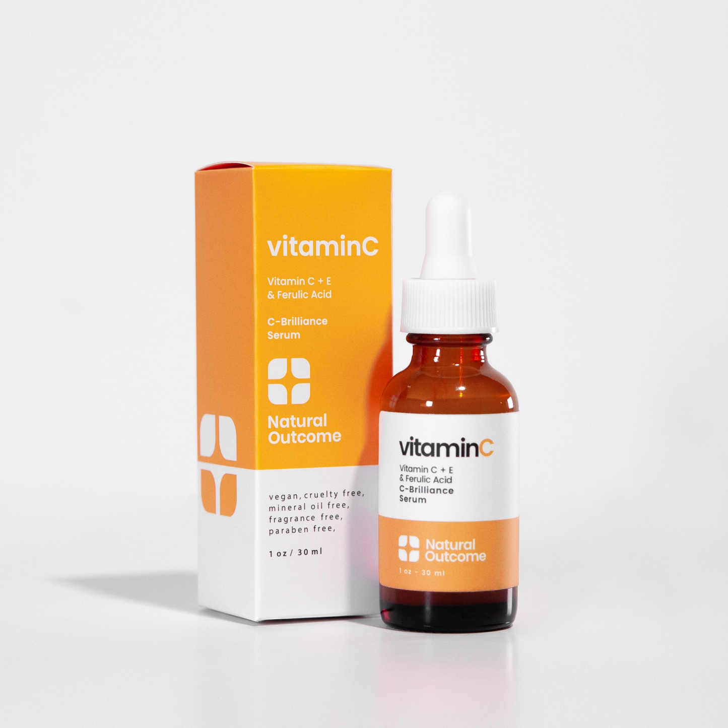 Natural Outcome Skincare-Vitamin C + E Serum with Ferulic Acid - C-Brilliance