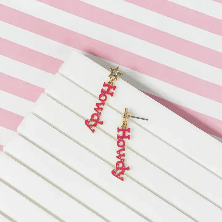 ‘Howdy' Star Dangle Earrings