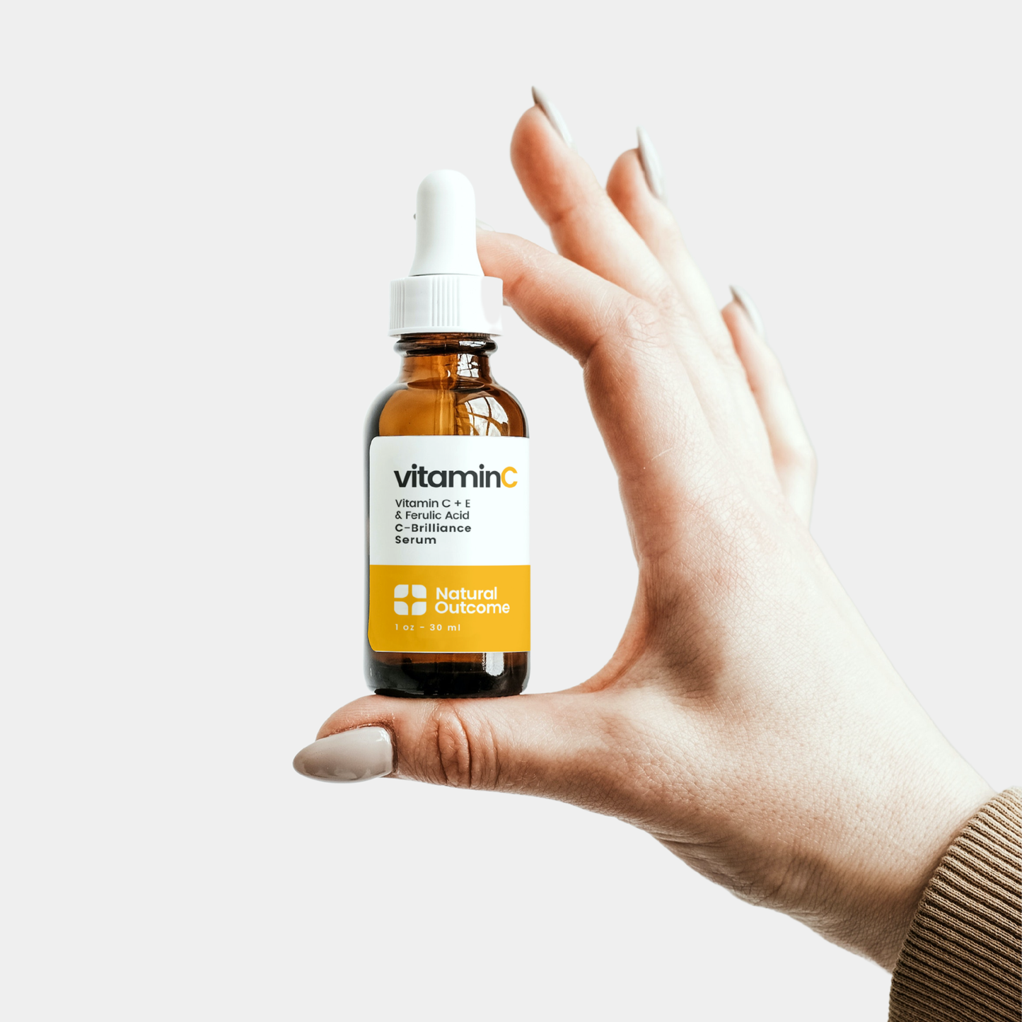 Natural Outcome Skincare-Vitamin C + E Serum with Ferulic Acid - C-Brilliance