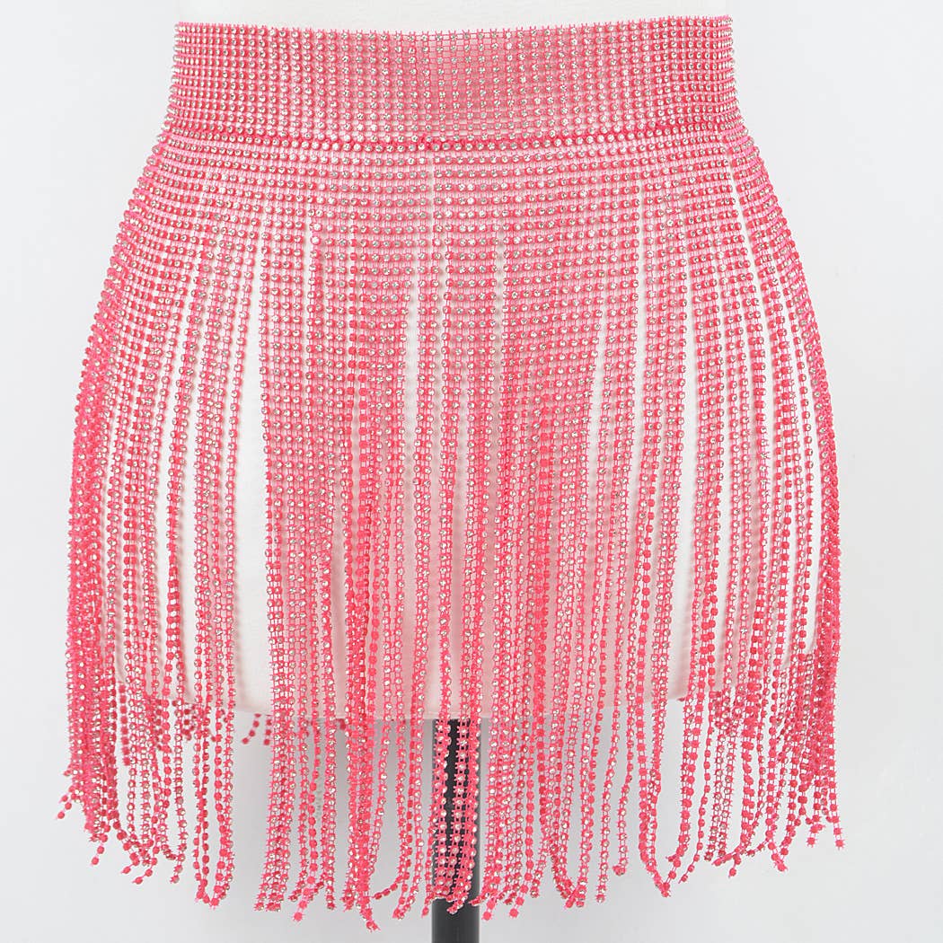Rhinestone Fringe Belt