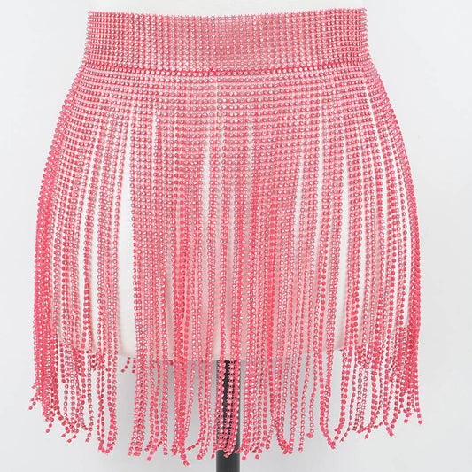 Rhinestone Fringe Belt