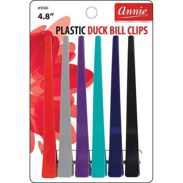 Plastic Duck Bill Clips 4.8In 6Ct Asst Color