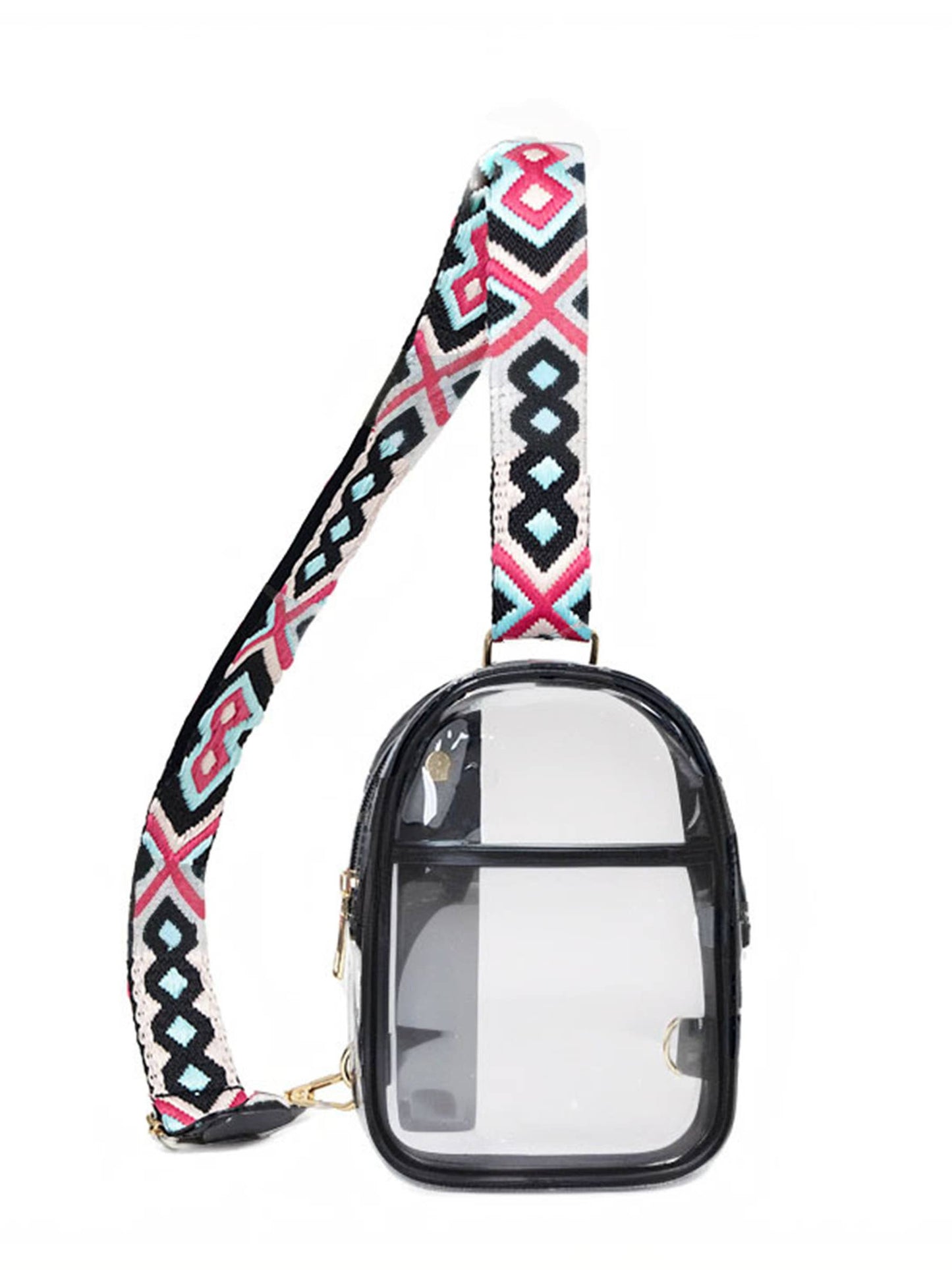 Transparent Strap Women's Singles Backpack