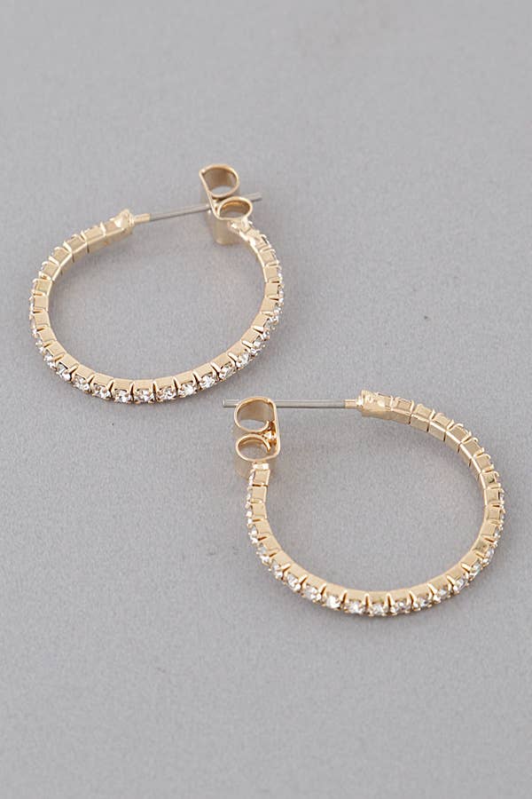Rhinestone Hoop Earrings