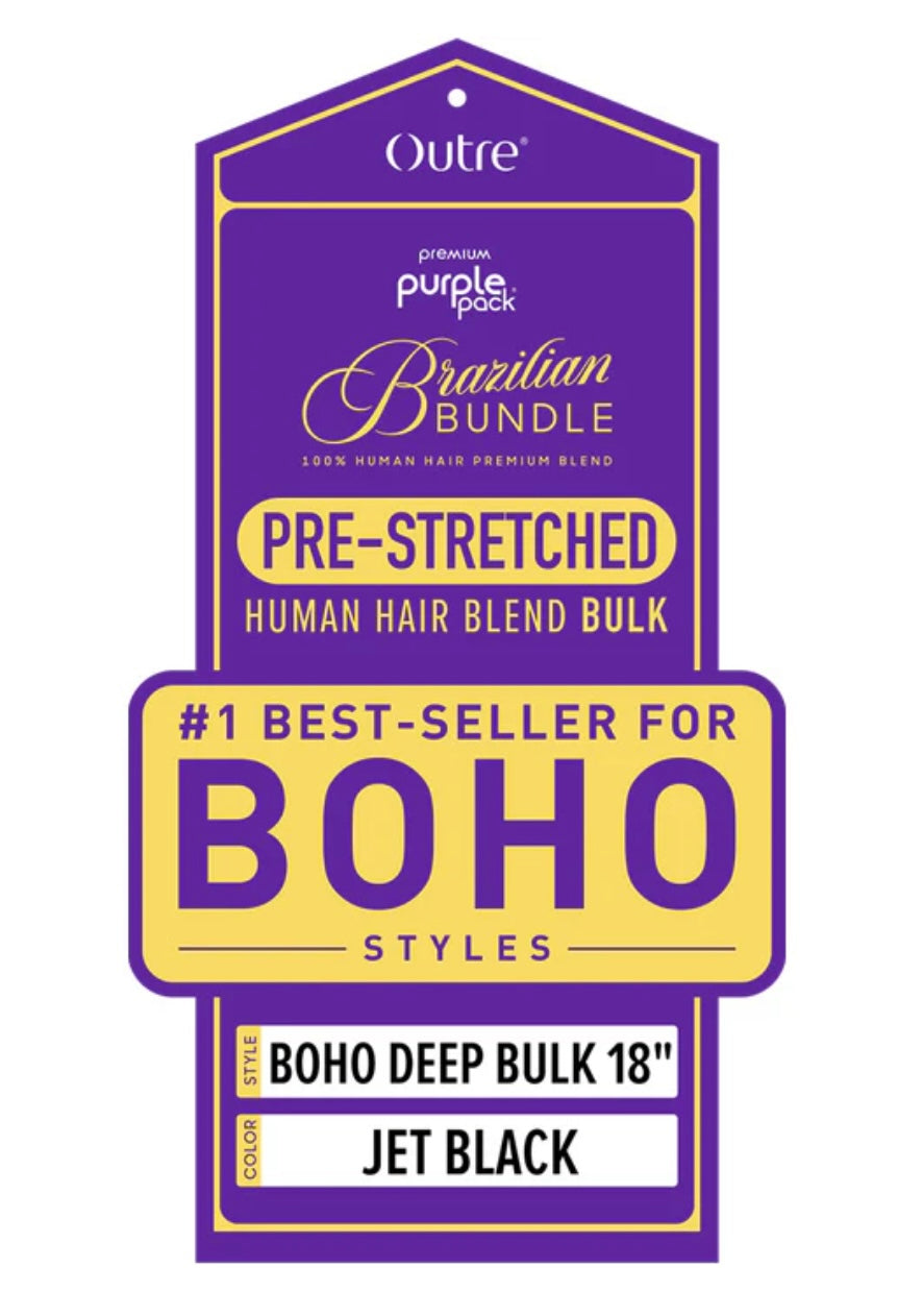 Purple Pack Brazilian - Pre-stretched Loose Deep Bulk 18"