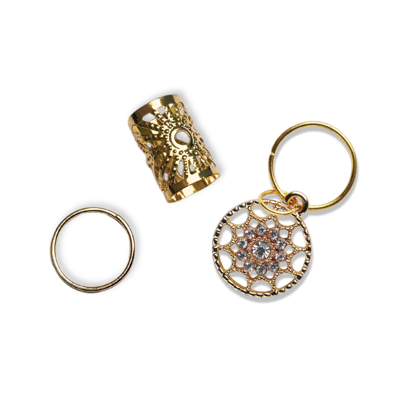 Braid Charm Set, Diamond Wheel