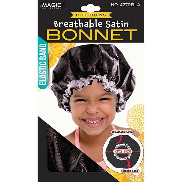 MAGIC COLLECTION CHILDREN BRATHABLE SATIN BONNET 12CT