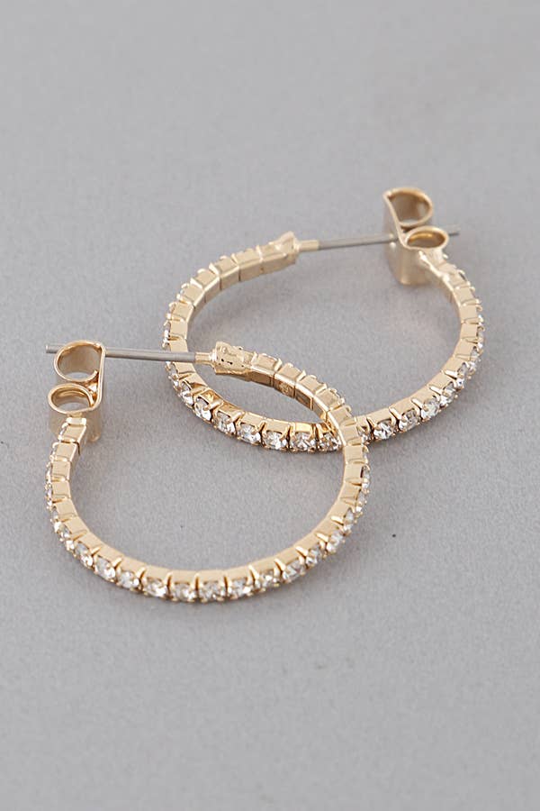 Rhinestone Hoop Earrings