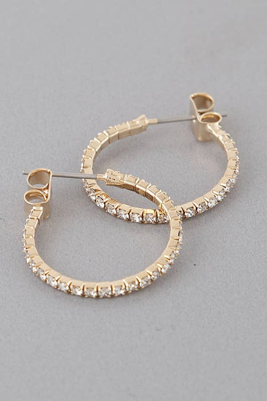 Rhinestone Hoop Earrings