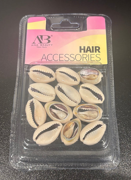 Seashell Cowrie Hair Accessories, For Braids/Locs 12pcs