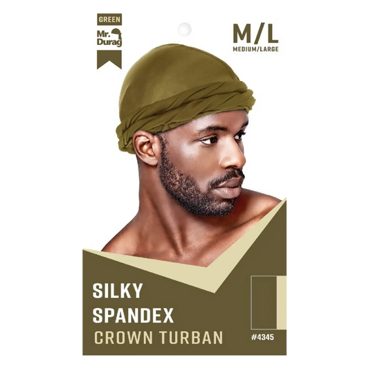 Mr. Durag Silky Spandex Crown Turban Assorted M/L