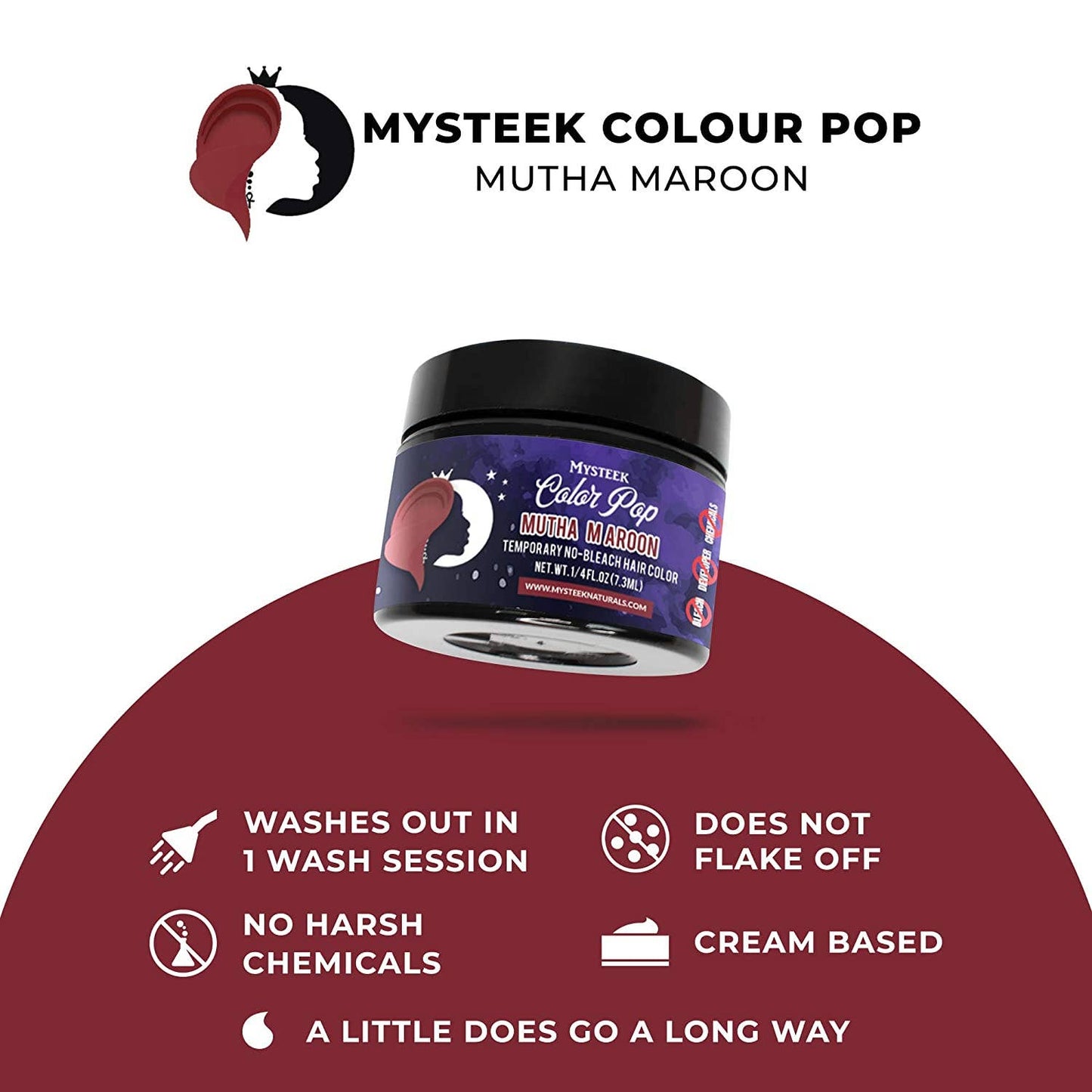 Mysteek Naturals Color Pop Mutha Maroon