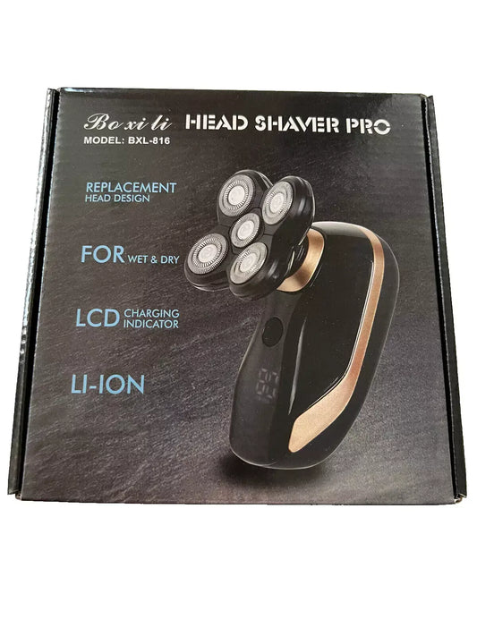 Head Face Shaver Wet Dry Rechargeable Mens Clean Shaving