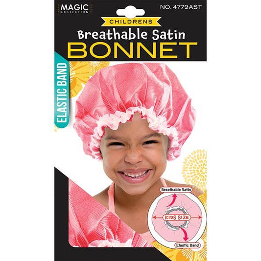 MAGIC COLLECTION CHILDREN BRATHABLE SATIN BONNET 12CT