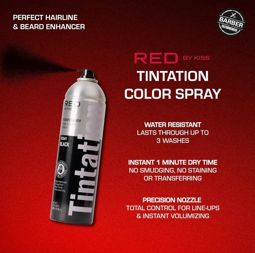 Kiss Tintation Temporary Color Spray Off Black 2.82OZ