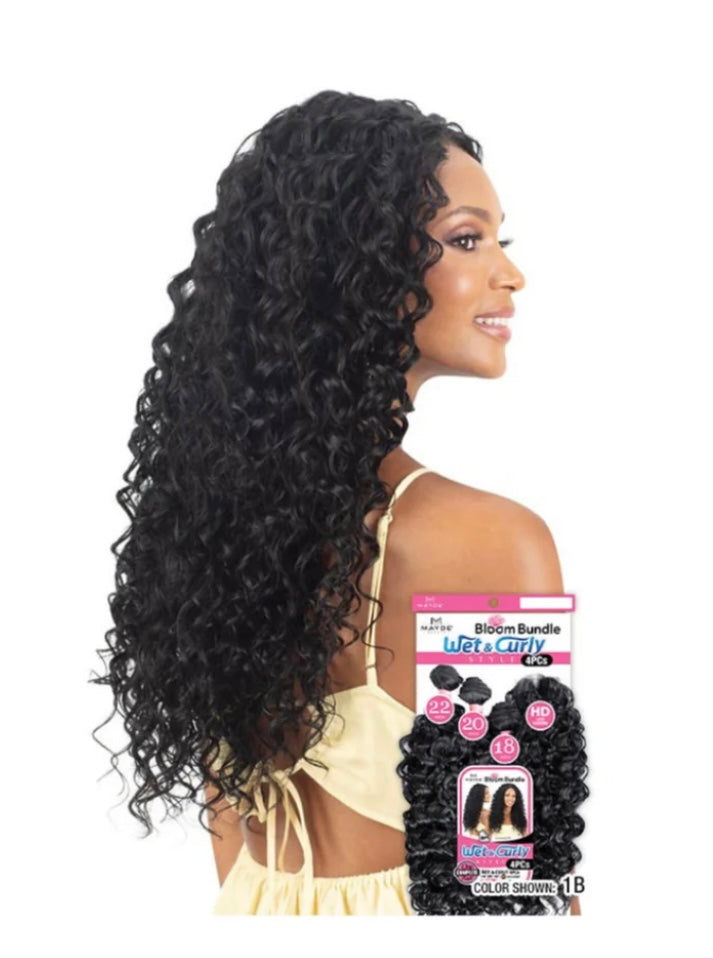 Mayde Beauty Bloom Bundle Wet&Curly 4pcs (18"20"22"+CL)