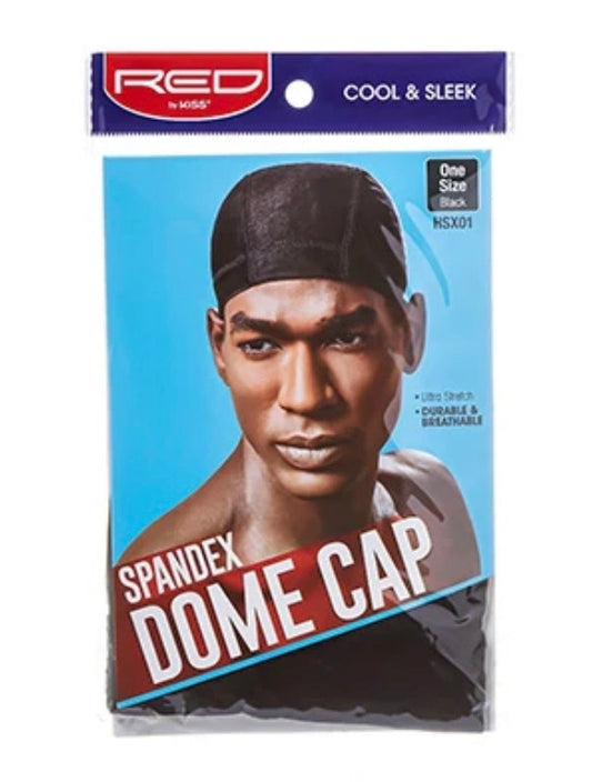 RED by Kiss-Spandex Dome Cap (Black)
