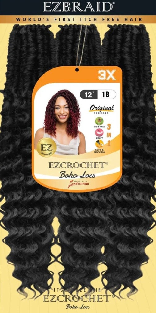 EZCROCHET Boho Locs 12” X3