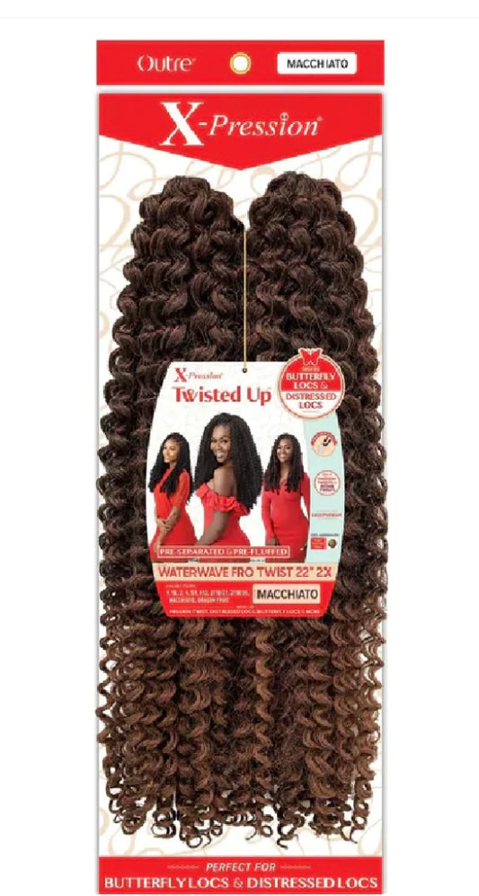 Outre Crochet Braids X-Pression Twisted Up Water Wave Fro Twist 22" 2X