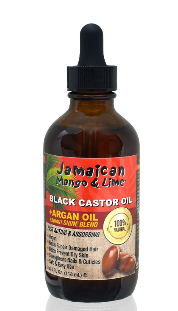 JML Black Castor Oil Argan 2oz