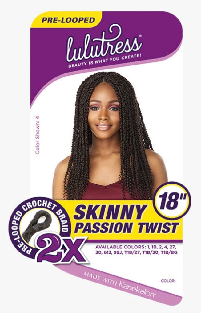 Lulutress Skinny Passion Twist 18” Pre-looped