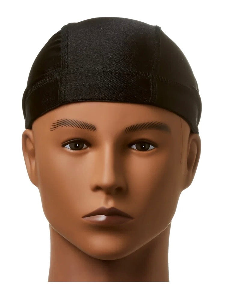 RED by Kiss-Spandex Dome Cap (Black)
