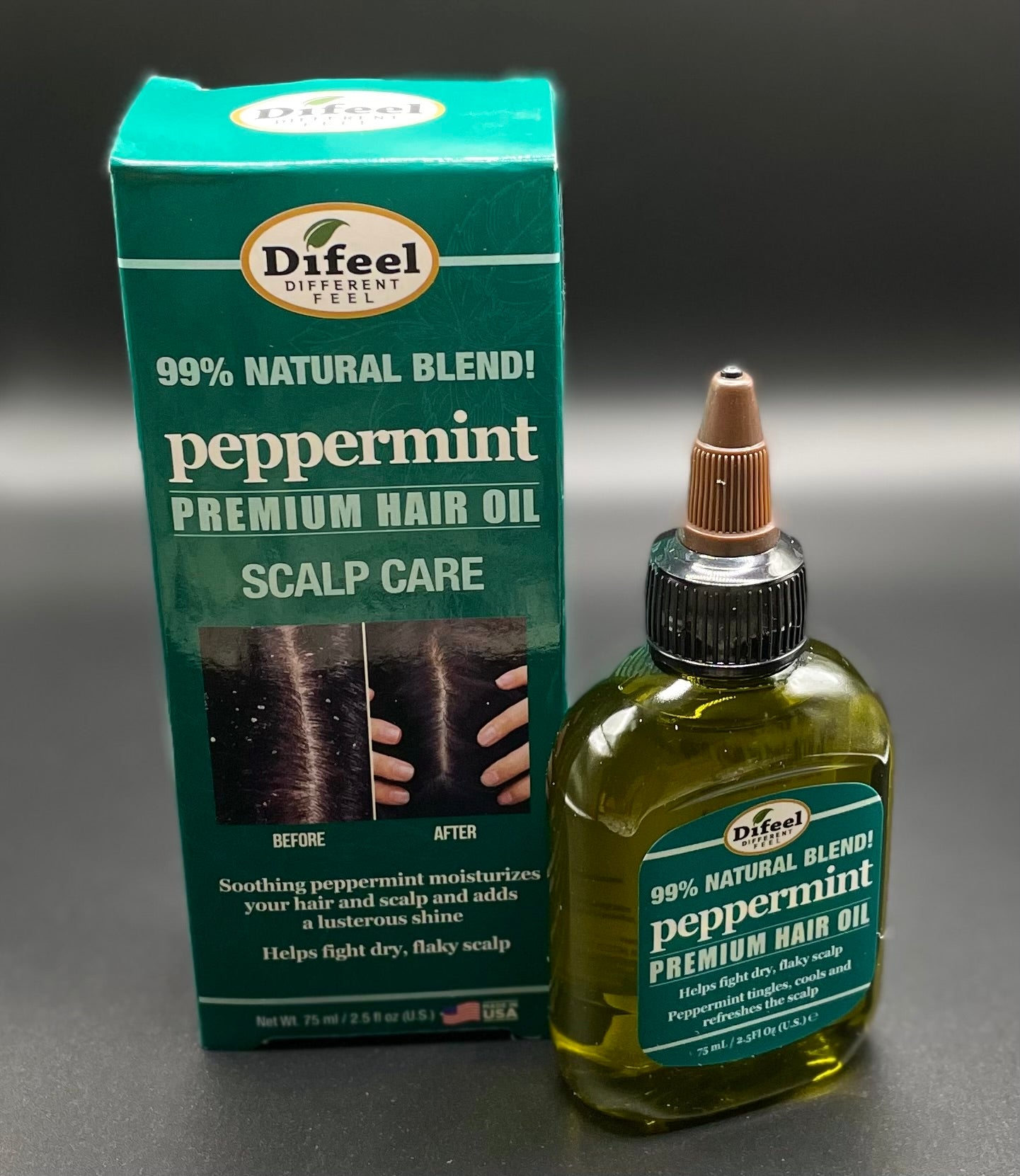Difeel-99% Natural Blend! Peppermint Premium Hair Oil Scalp Care