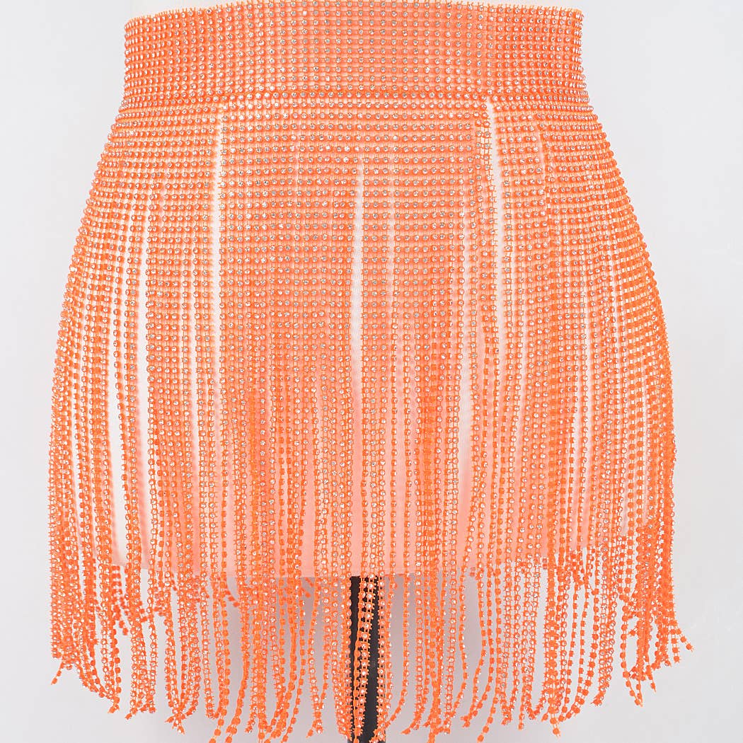 Rhinestone Fringe Belt
