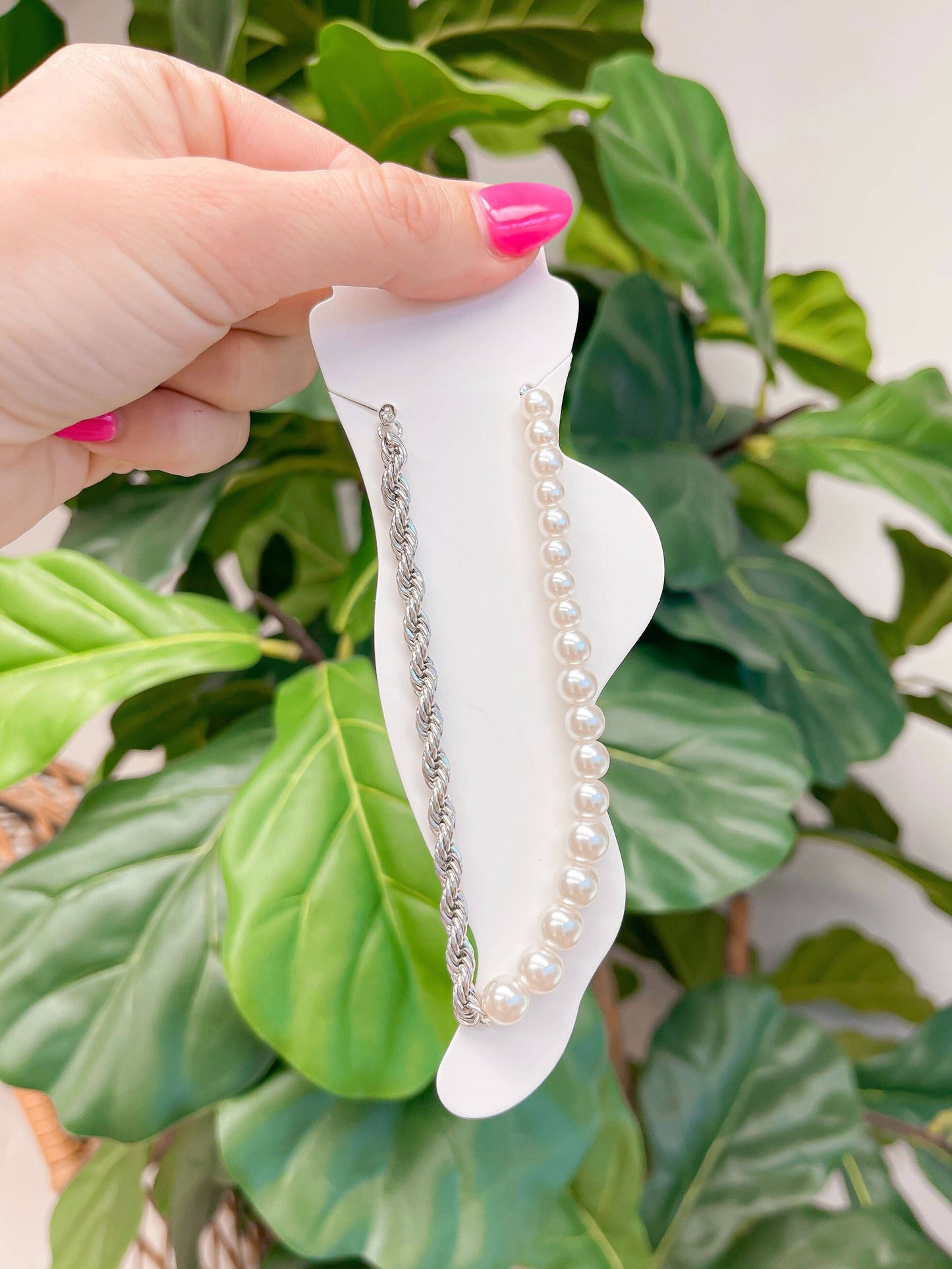 Pearl & Rope Chain Ankle Bracelets