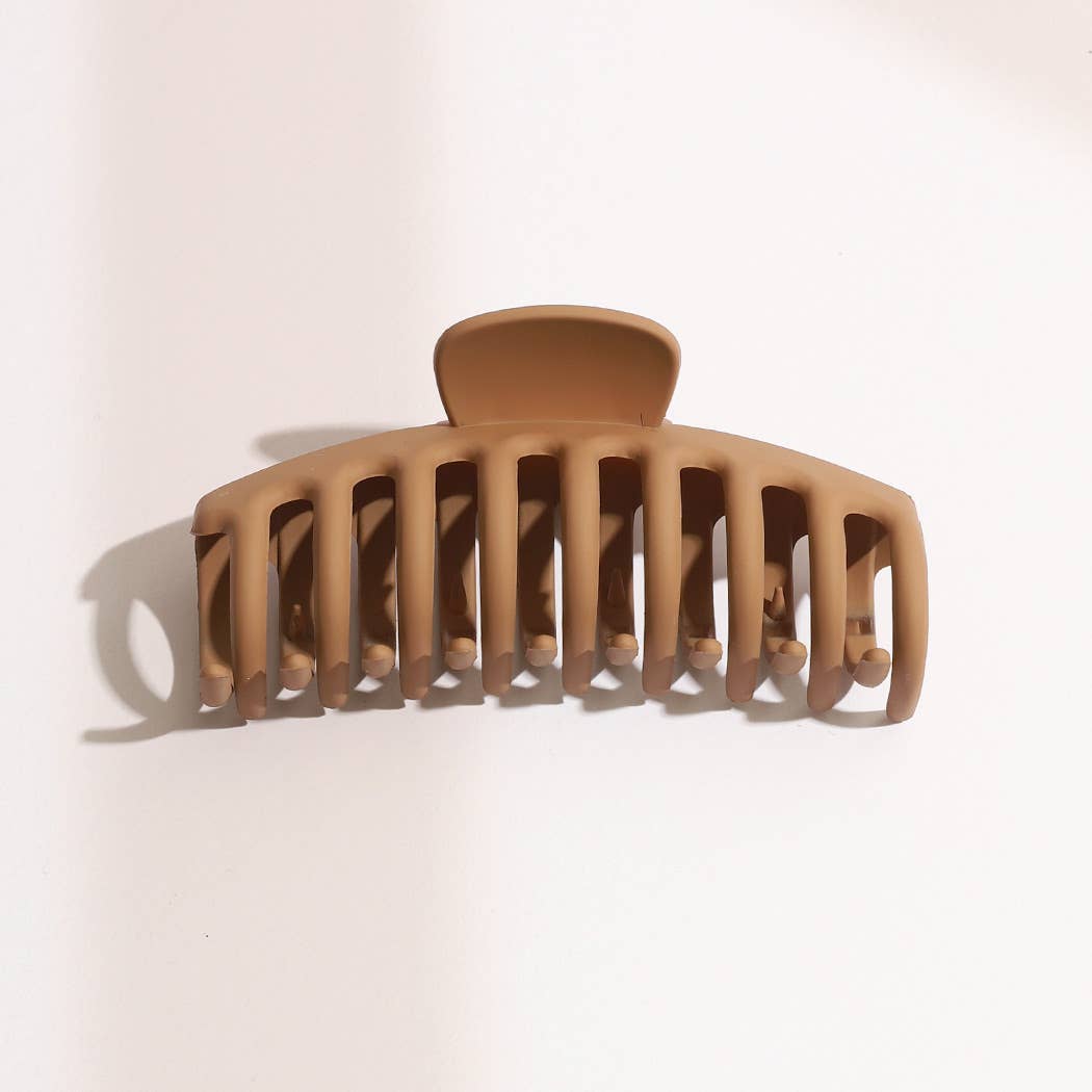 Fashion City - Solid Colored Oval Large Hair Claw Clips