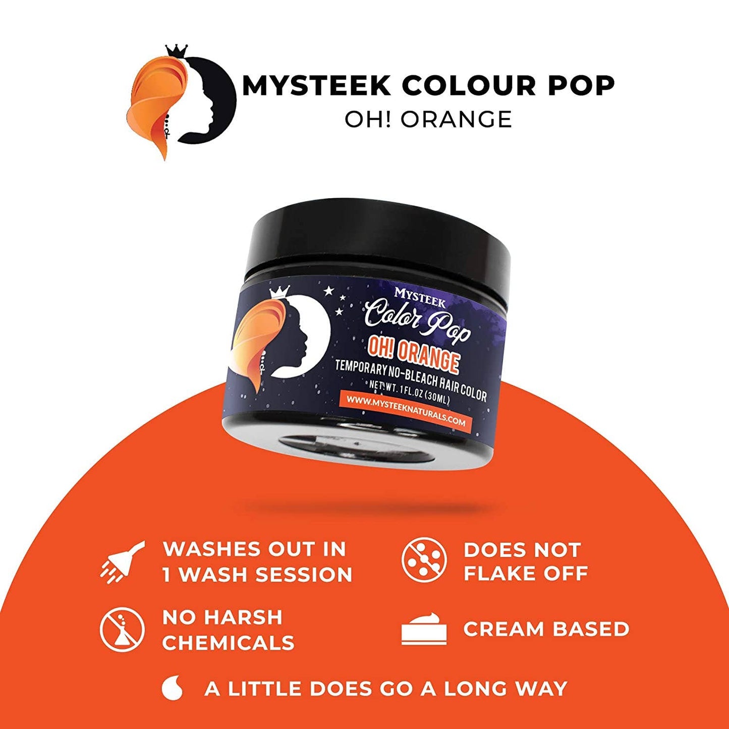 Mysteek Naturals Color Pop Oh! Orange