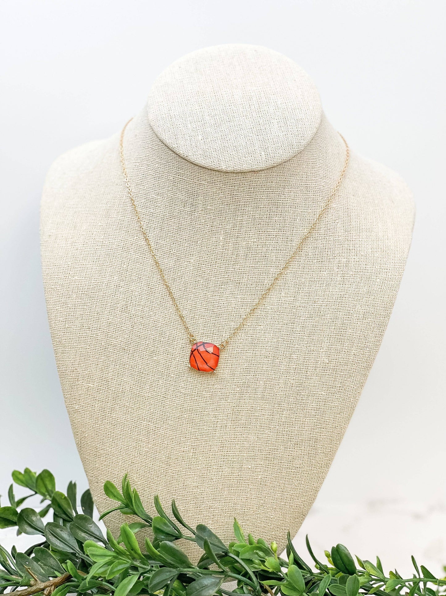 Printed Sports Pendant Necklaces - Basketball