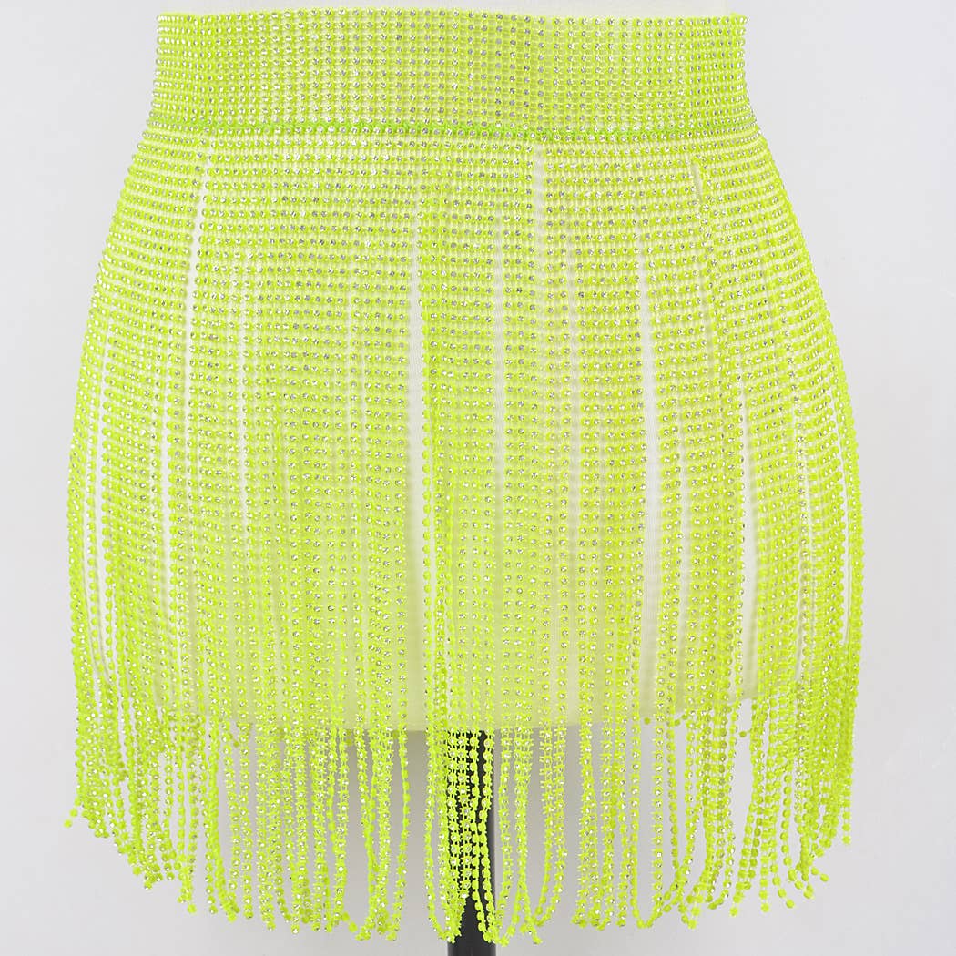 Rhinestone Fringe Belt