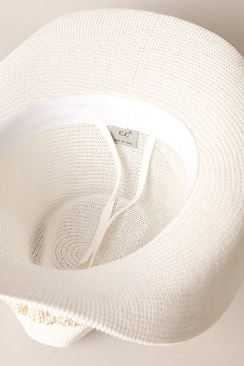 Fashion City - BRIDE Cowboy Hat with Pearl and Rhinestones