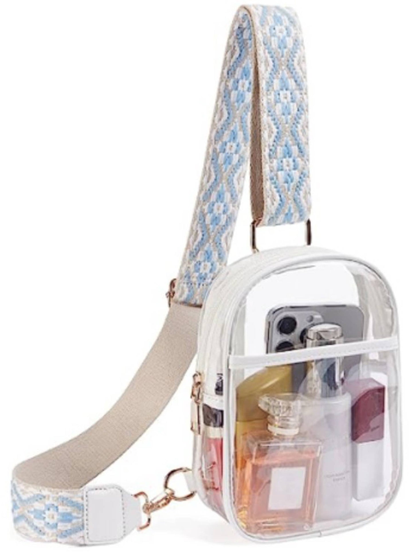 Transparent Strap Women's Singles Backpack